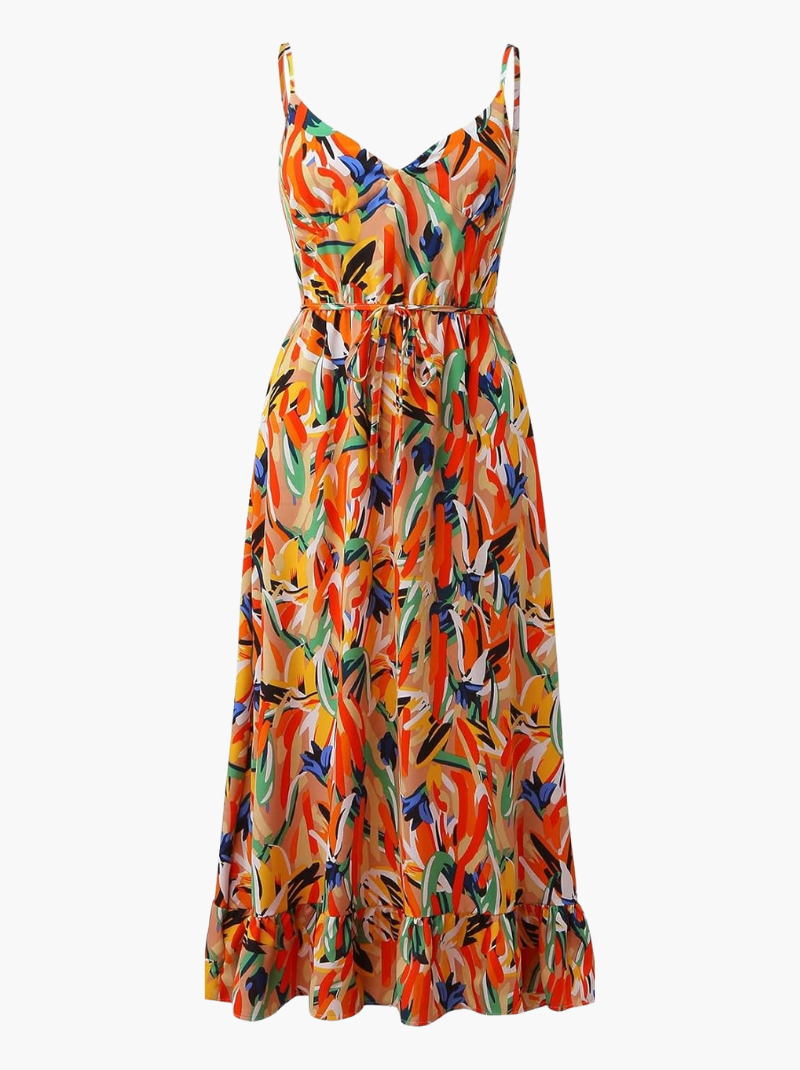 Floral Spaghetti Strap Midi Dress