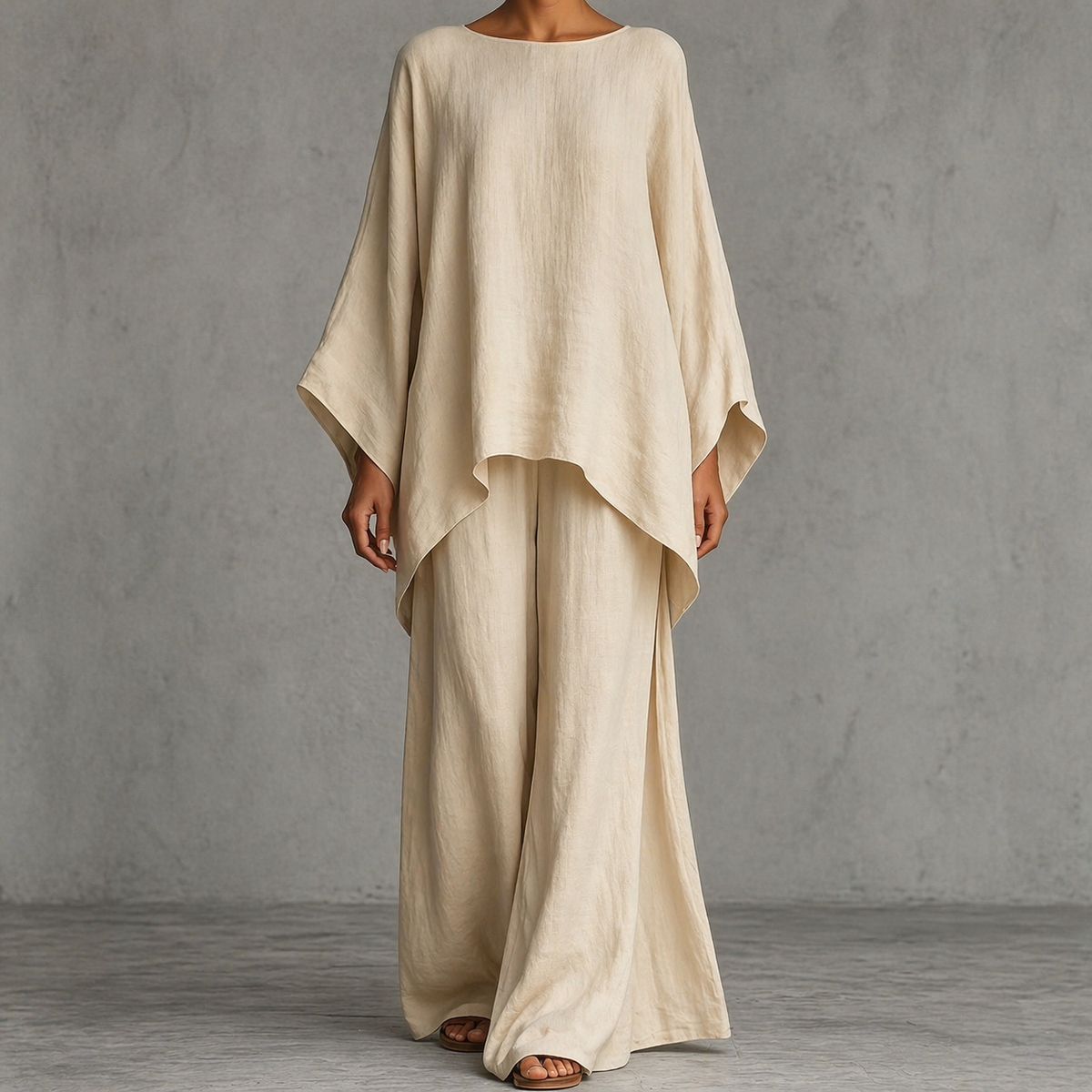 Linen Wide-Leg 2-Piece Set