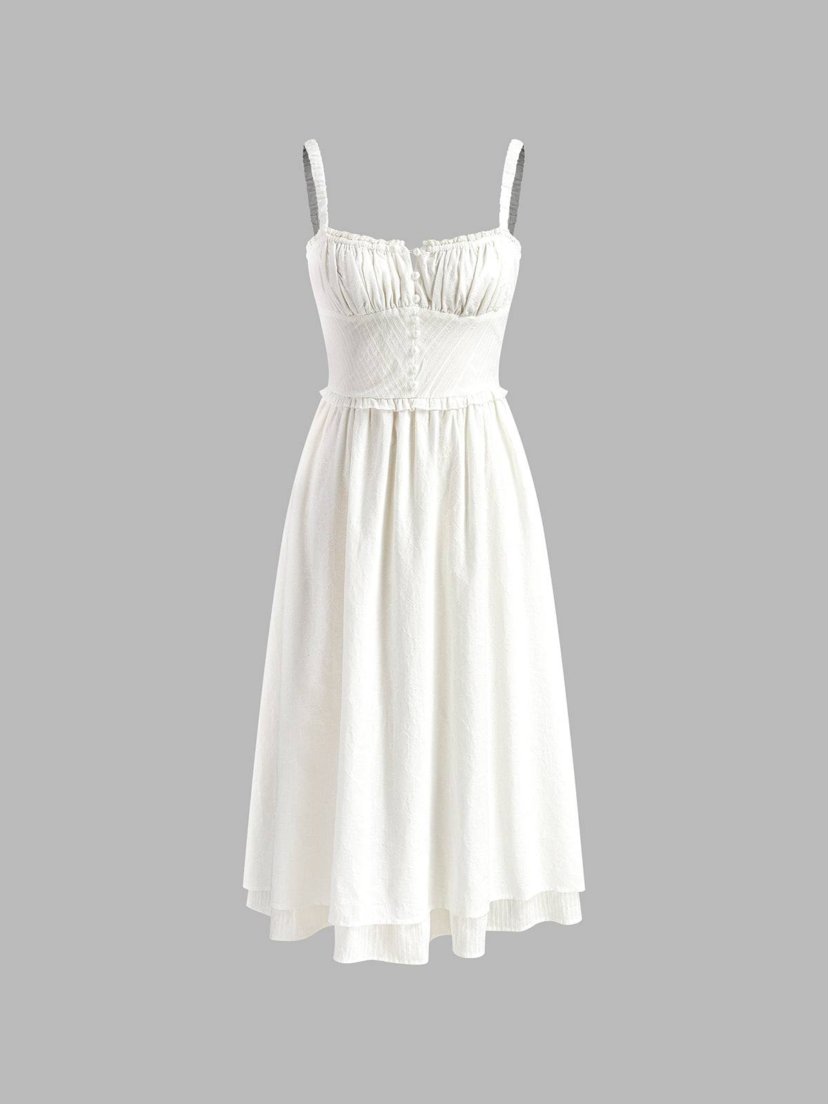 Marlena Smocked Spaghetti Strap Midi Dress