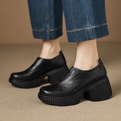 Leather Orthopedic Platform Shoes