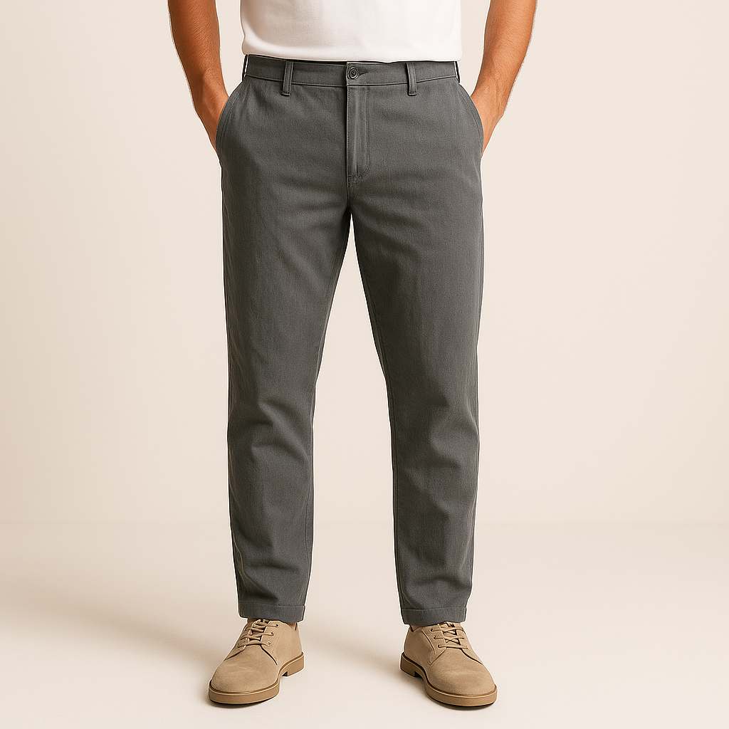 Men's Linen-Cotton Tapered Pants