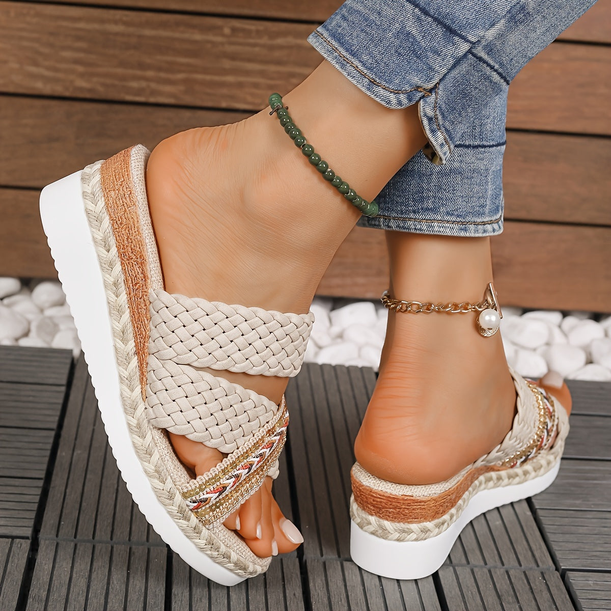 Solana Woven Slip-On Sandals