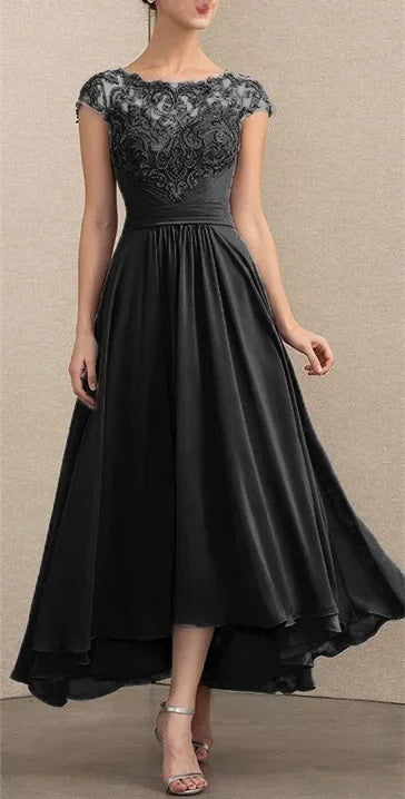 Lace Chiffon Maxi Dress