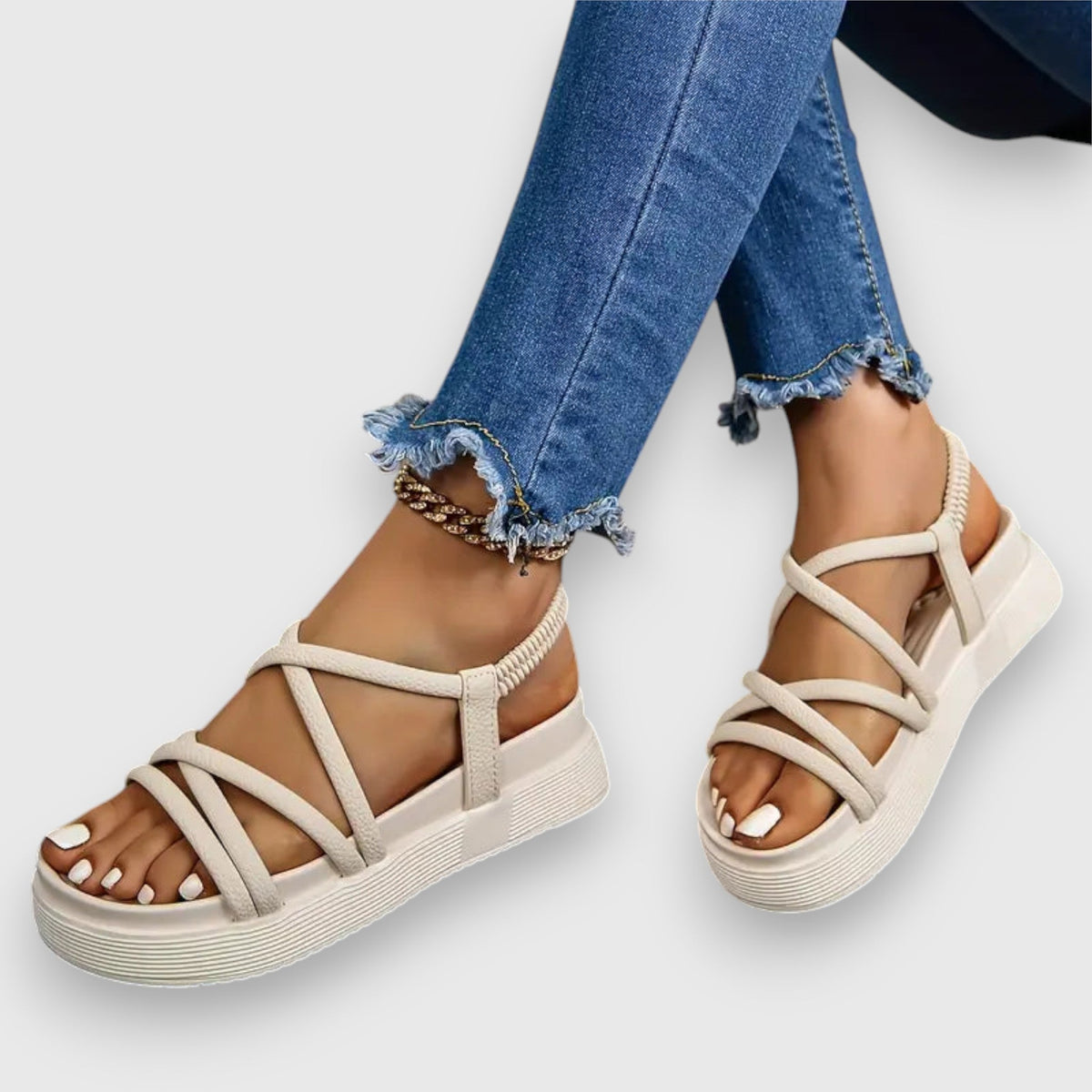 Avina Cushioned Flat Sandals