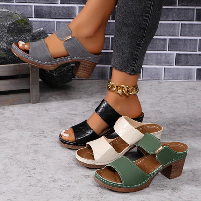 Solara Arch Support Block Heel Sandals