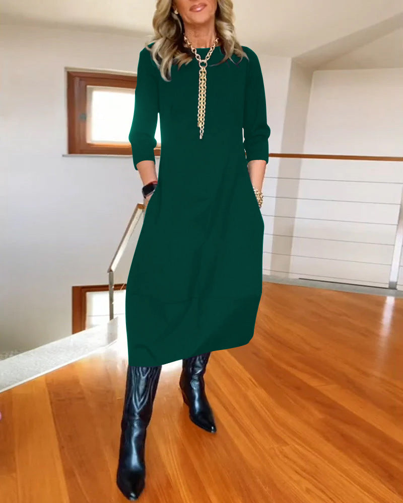 Midi Dress with Pockets