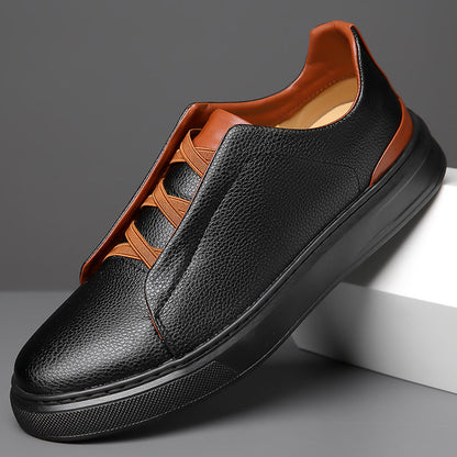 Calvino Pebbled Leather Dress Shoes