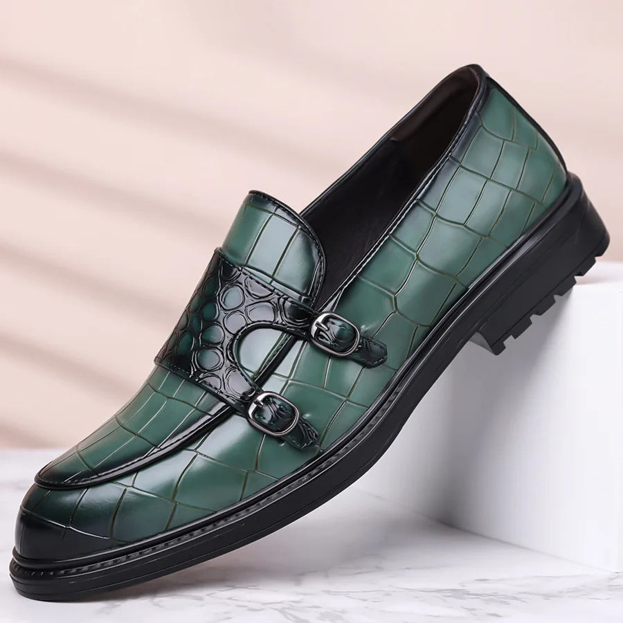 Ravello Orthopedic Leather Double Monk Strap Shoes