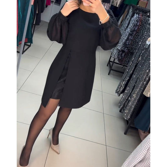 Puff Sleeve Midi Dress