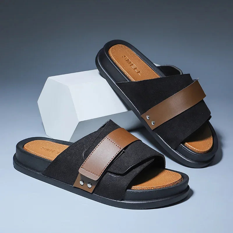 Avalon Cushioned Flat Slide Sandals