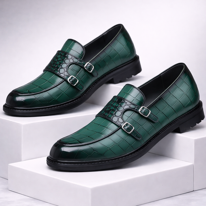 Ravello Orthopedic Leather Double Monk Strap Shoes