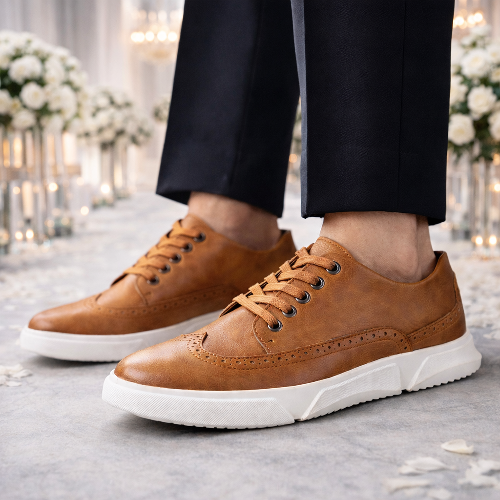 Carelli Orthopedic Leather Low-Top Sneakers