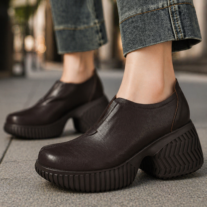 Leather Orthopedic Platform Shoes
