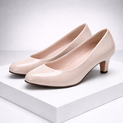 Glossy Leather Orthopedic Pumps