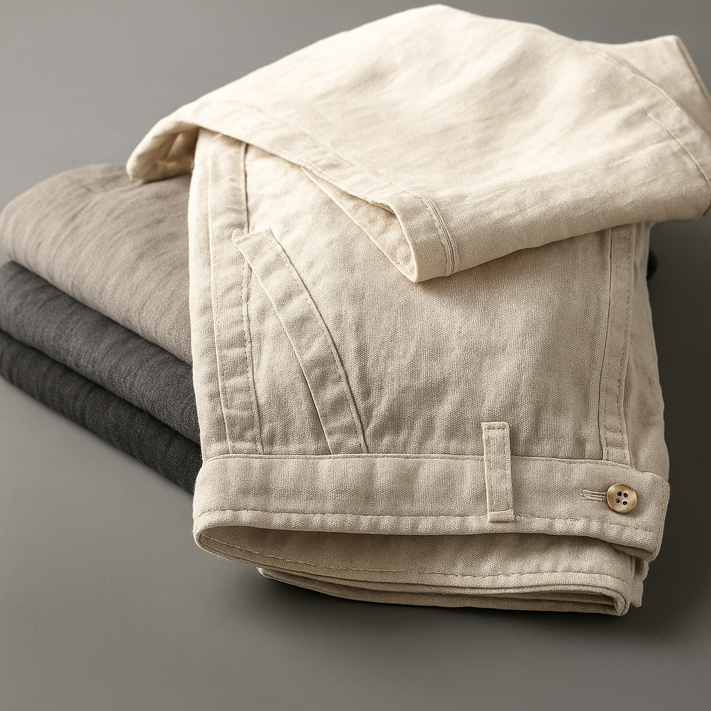 Men's Linen-Cotton Tapered Pants