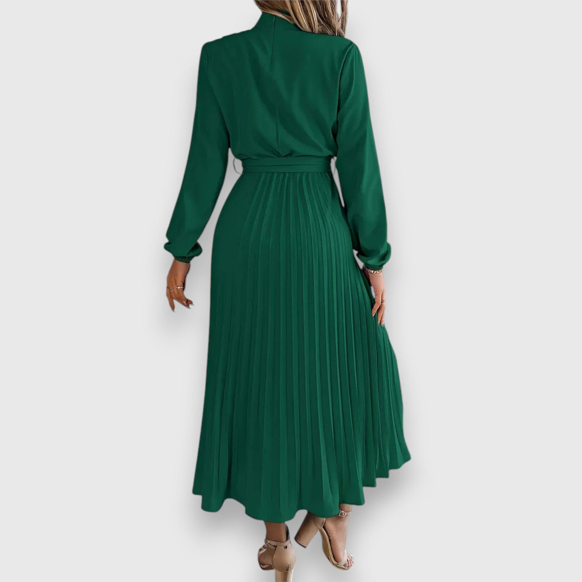 Pleated Midi Dress