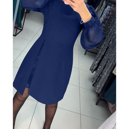 Puff Sleeve Midi Dress
