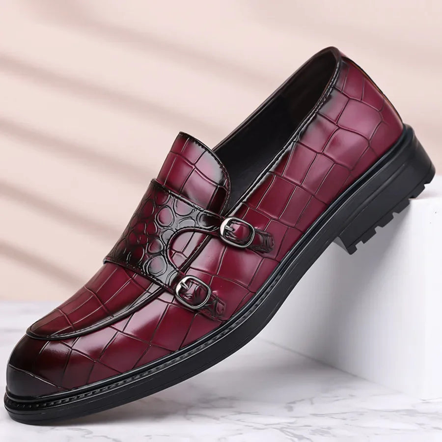 Ravello Orthopedic Leather Double Monk Strap Shoes