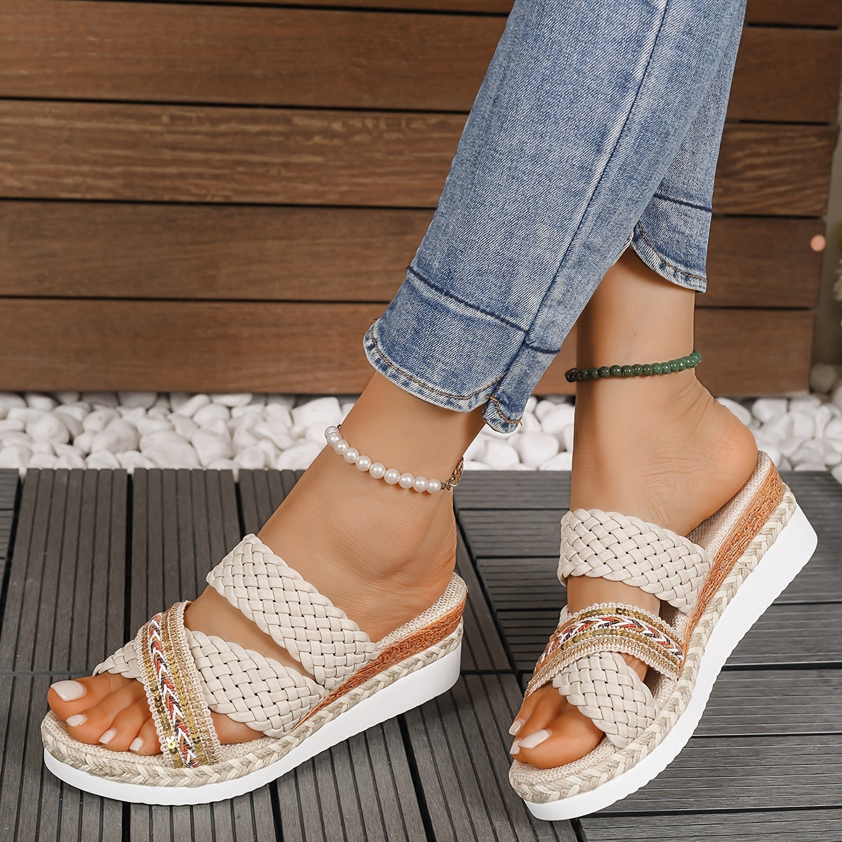 Solana Woven Slip-On Sandals
