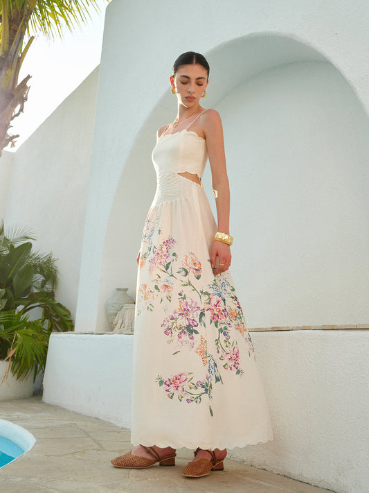 Seraphine Floral Bandeau Maxi Dress