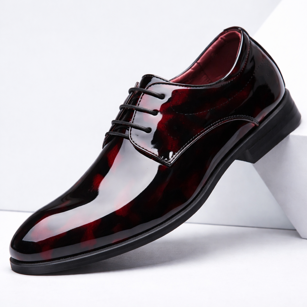 Men's Patent Leather Orthopedic Dress Shoes
