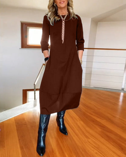 Midi Dress with Pockets