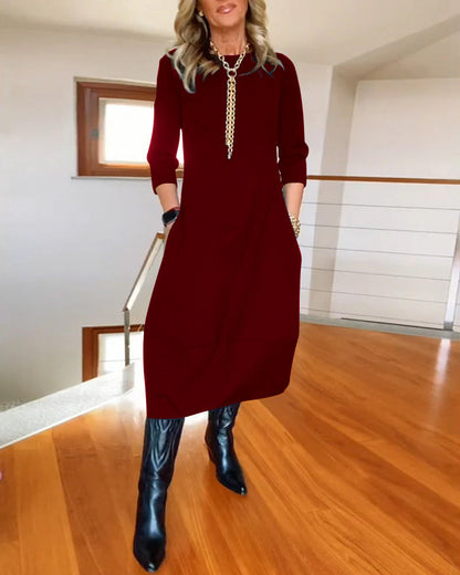 Midi Dress with Pockets