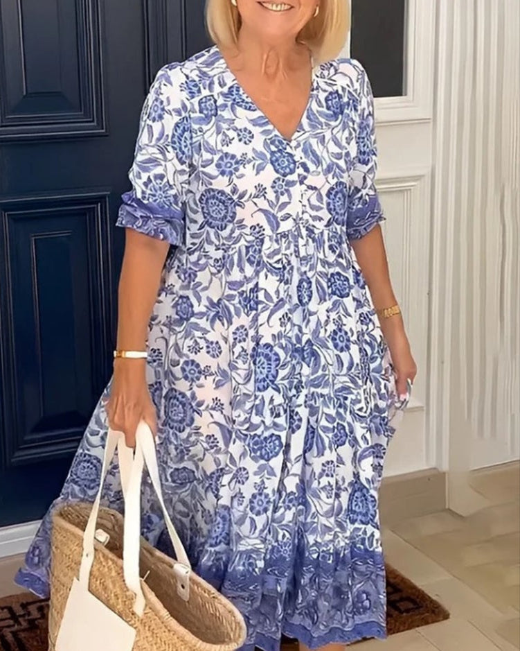 Floral Tiered Maxi Dress
