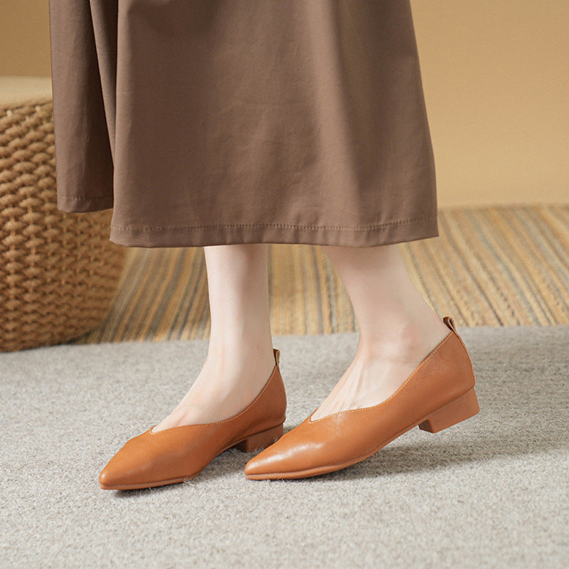 Bellora Italian Leather Block Heel Orthopedic Pumps