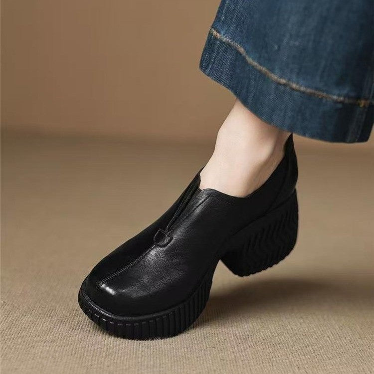Leather Orthopedic Platform Shoes