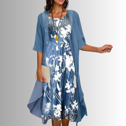 Adelina Floral Lace Midi Dress