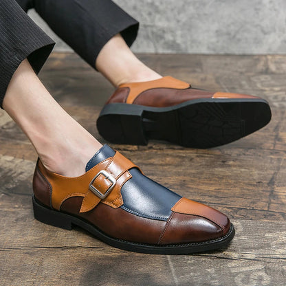 Donovan Leather Monk Strap Orthopedic Loafers