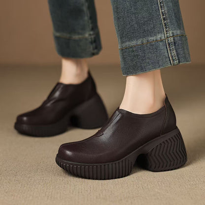 Leather Orthopedic Platform Shoes