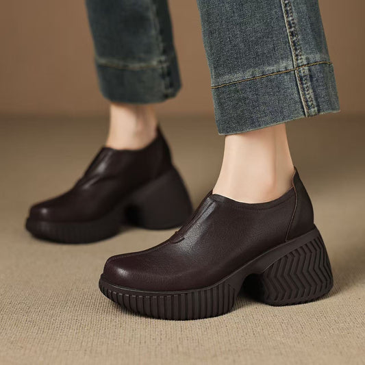 Leather Orthopedic Platform Shoes