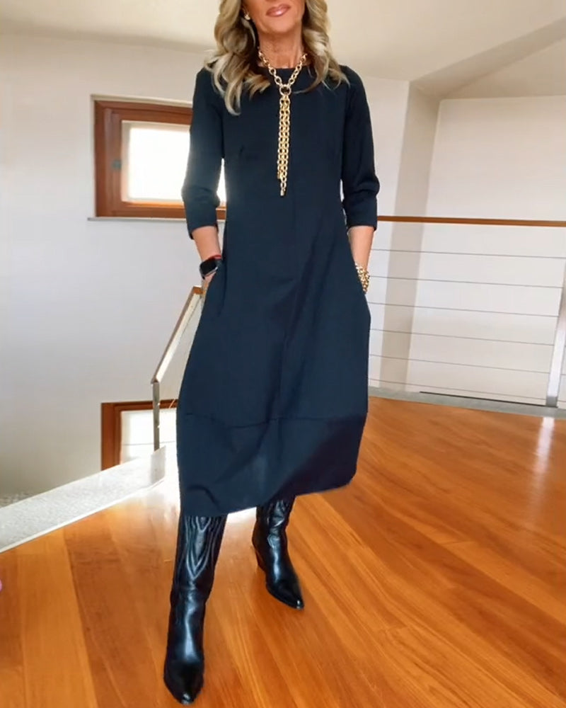 Midi Dress with Pockets