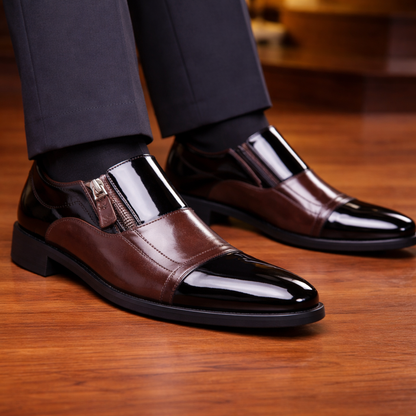 Men's Leather Side-Zip Orthopedic Shoes