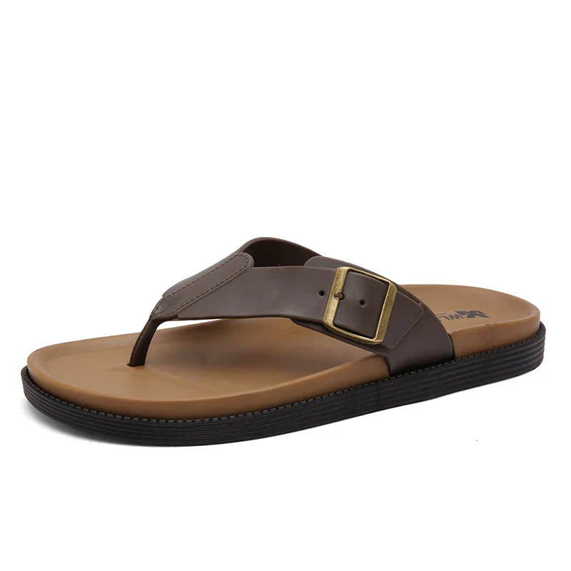 Celina Vegan Leather Flat Sandals