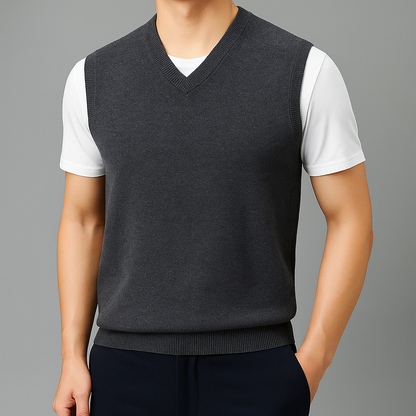 Men's Wool V-Neck Sweater Vest