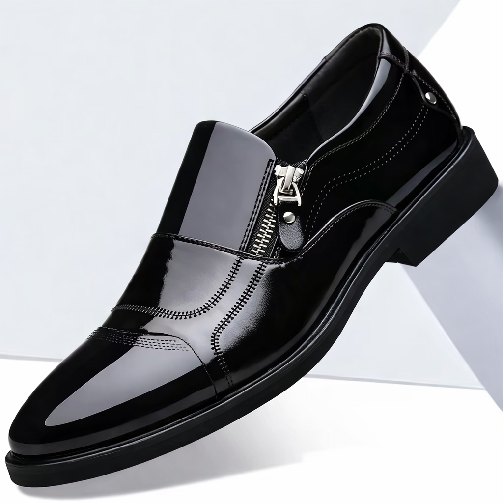 Men's Leather Side-Zip Orthopedic Shoes