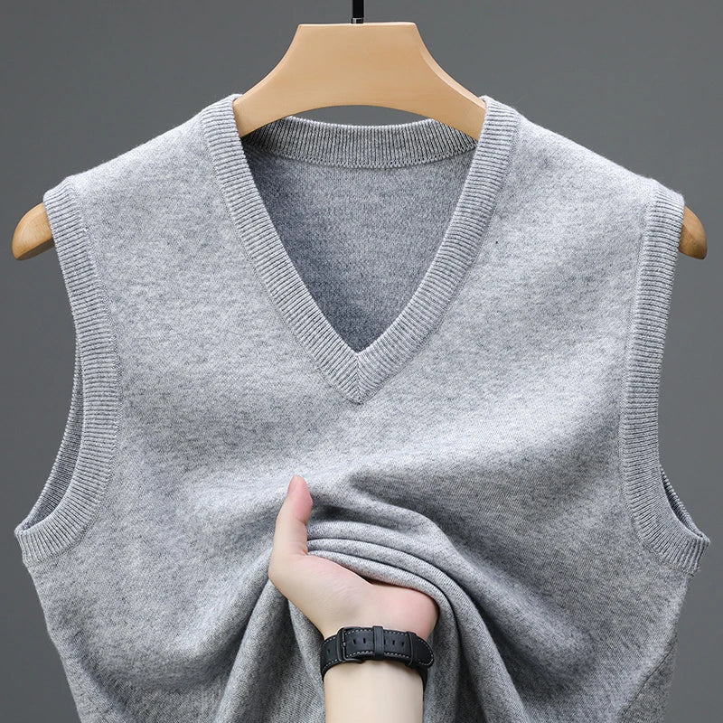 Men's Wool V-Neck Sweater Vest
