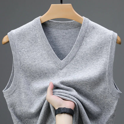 Men's Wool V-Neck Sweater Vest