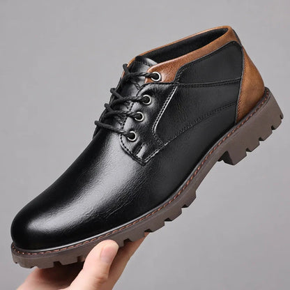 Ravello Leather Lace-Up Ankle Boots