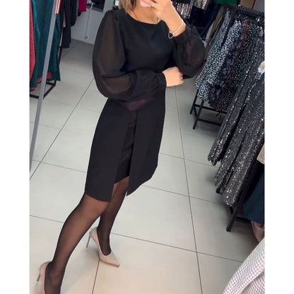 Puff Sleeve Midi Dress