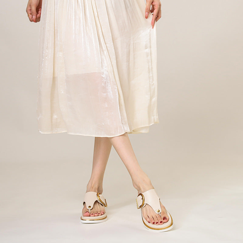 Serena Adjustable Strap Flat Sandals