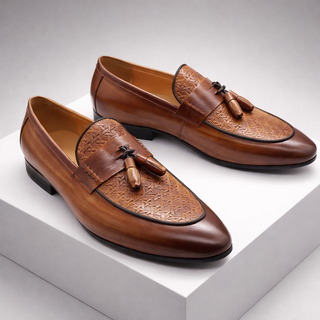 Calvino Leather Tassel Orthopedic Loafers
