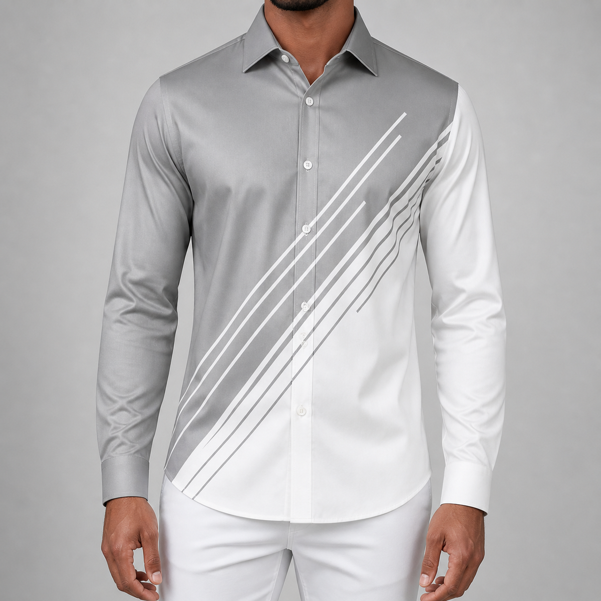 Men's Silk Button-Up Shirt