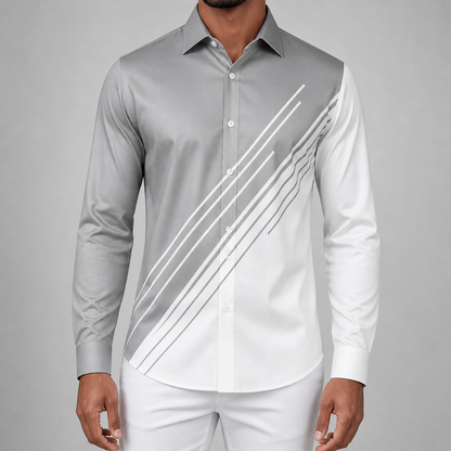 Men's Silk Button-Up Shirt