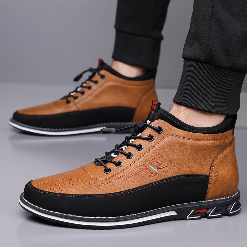 Torino Leather Mid-Top Orthopedic Sneakers
