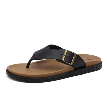 Celina Vegan Leather Flat Sandals