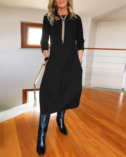 Midi Dress with Pockets
